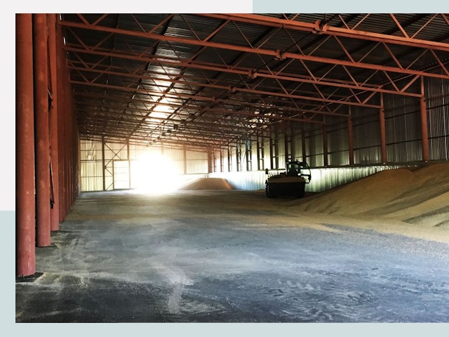 Строительство зернохранилищ в Сосновоборске