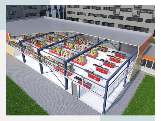 Строительство магазинов в Сосновоборск от 621 руб. за м²