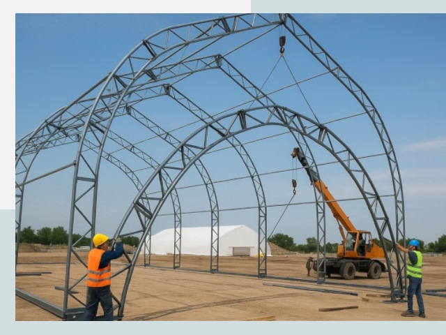 Монтаж ангаров в Сосновоборске от 621 руб. - Надежно и быстро